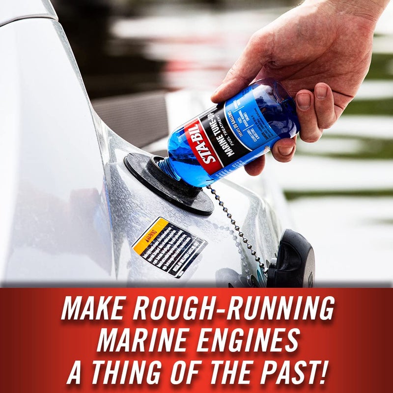 STA-BIL Marine Tune-Up Fuel Treatment â€“ Cleans Carburetors and Injectors â€“ Fixes Rough Running Engines â€“ Eliminates Water â€“ Treats up to 20 Gallons â€“ 8 oz. (22313), Blue, 8oz - Image 3